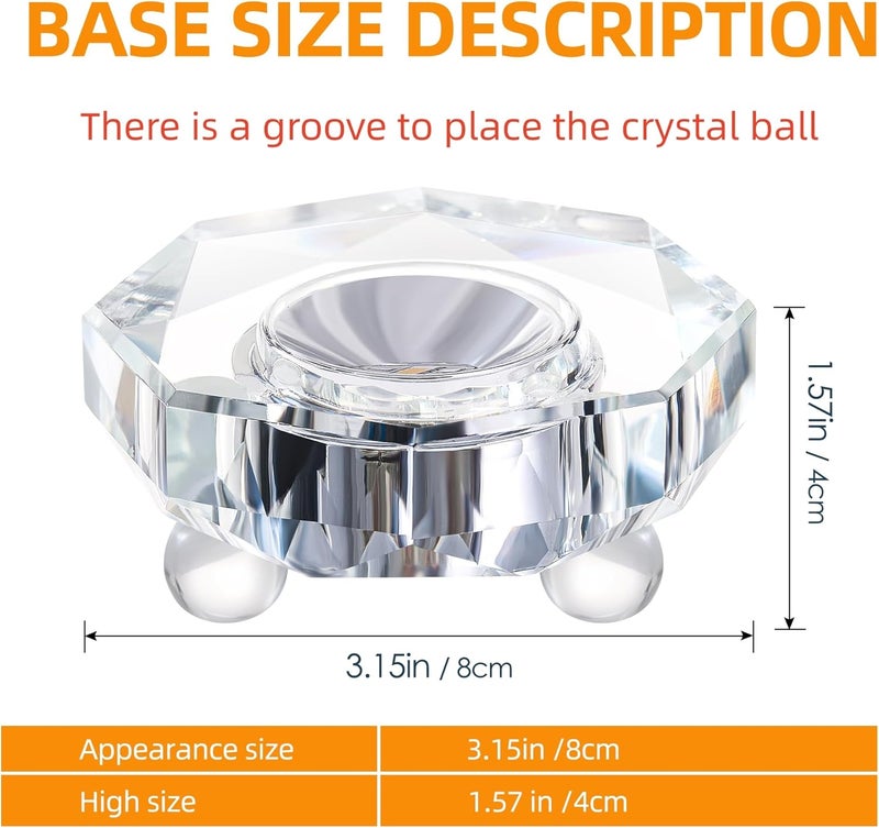 EUSTUMA LED Light Base Crystal Display Stand In A Variety of Colors,Lighted Up Stand Color Changing Small LED for 3D Glass Crystal Art,Holiday Party Decoration. (Octagonal concave) - Image 3